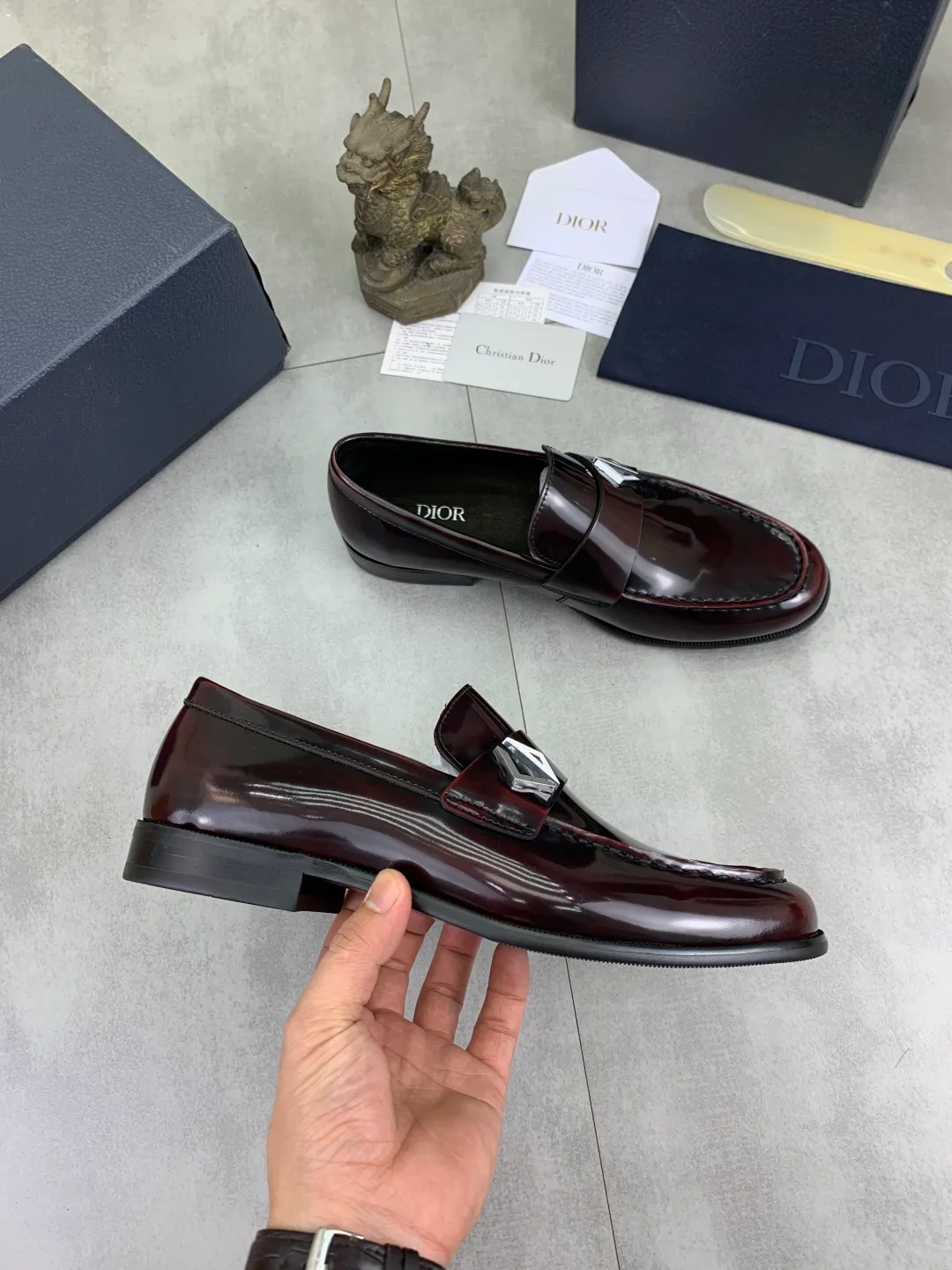 Men's men's shoes 💰P560 new style 💰high version 💎💎💎Dior original version! Top Italian purchasing agent! Men's business casual leather shoes, original imported open-edge beaded calfskin upper, ultimate texture, gentlemanly style, imported water-dyed cowhide inside, top-quality original Italian rubber outsole, first-class workmanship, top quality! Size: 39-44 (45 customized) 4️⃣ colors available